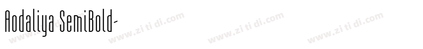 Aodaliya SemiBold字体转换